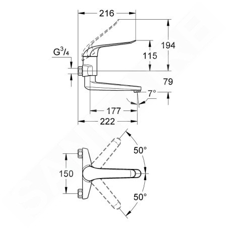 Grohe Euroeco - Mitigeur de lavabo, chrome 32772000