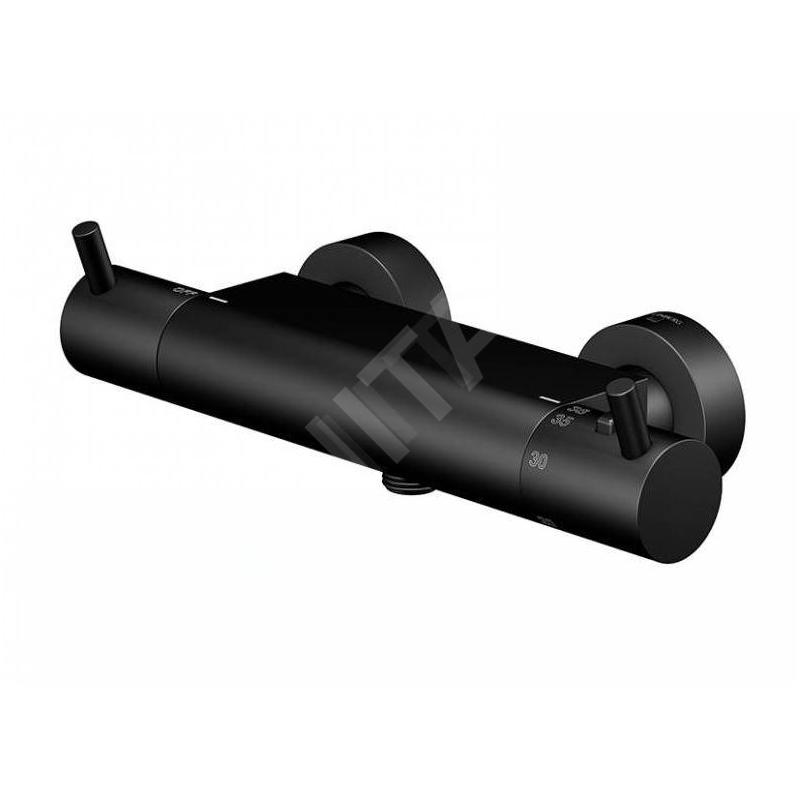 Steinberg 100 - Mitigeur thermostatique de douche, noir mat 100 3200 S