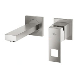 Grohe Eurocube - Mitigeur de lavabo encastré, installation 2 trous, supersteel 19895DC0