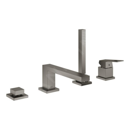 Grohe Eurocube - Mitigeur au bord de baignoire, installation 4 trous, Hard Graphite brossé 19897AL1