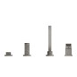 Grohe Eurocube - Mitigeur au bord de baignoire, installation 4 trous, Hard Graphite brossé 19897AL1