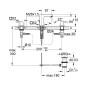 Grohe Eurocube - Mitigeur de lavabo avec vidage, installation à 3 trous,Hard Graphite brossé 20351AL0
