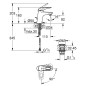 Grohe Eurostyle New - Mitigeur de lavabo avec vidage Push-Open, chrome 23930003