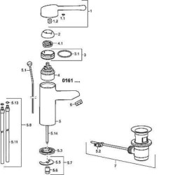 Hansa Medipro - Mitigeur de lavabo, chrome 01612106
