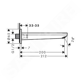 Hansgrohe Rebris E - Bec déverseur pour baignoire, chrome 72431000