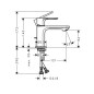 Hansgrohe Rebris E - Mitigeur de lavabo avec vidage, CoolStart, chrome 72585000