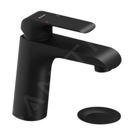 Ravak Flat - Mitigeur de lavabo avec bonde Click-Clack, noir mat X070172