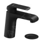 Ravak Flat - Mitigeur de lavabo avec bonde Click-Clack, noir mat X070172