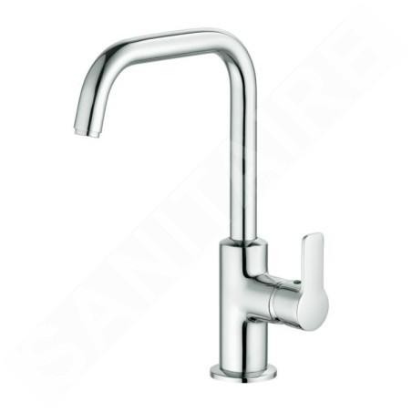 Kludi Pure&Easy - Robinet de lavabo avec vidage et bec orientable, chrome 370230565