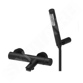Paffoni Light - Mitigeur de baignore avec accessoires, noir mat LIG023NO