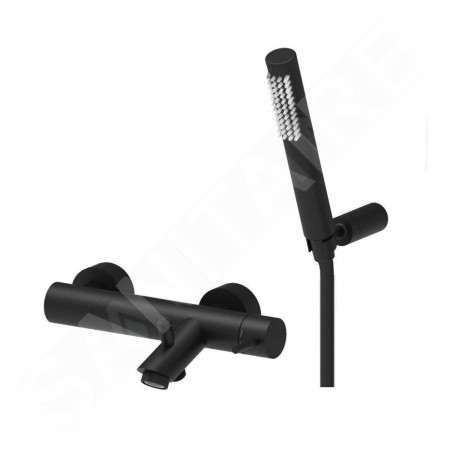 Paffoni Light - Mitigeur de baignore avec accessoires, noir mat LIG023NO