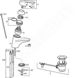 Hansa Mix - Mitigeur de lavabo, chrome 0109218300006