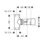 Hansgrohe Corps d’encastrement - Corps d’encastrement pour vanne d’arrêt encastrée DN 20 15970180