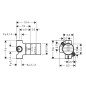 Hansgrohe Trio/Quattro - Corps d’encastrement pour vanne d’arrêt / inverseur encastré 15981180