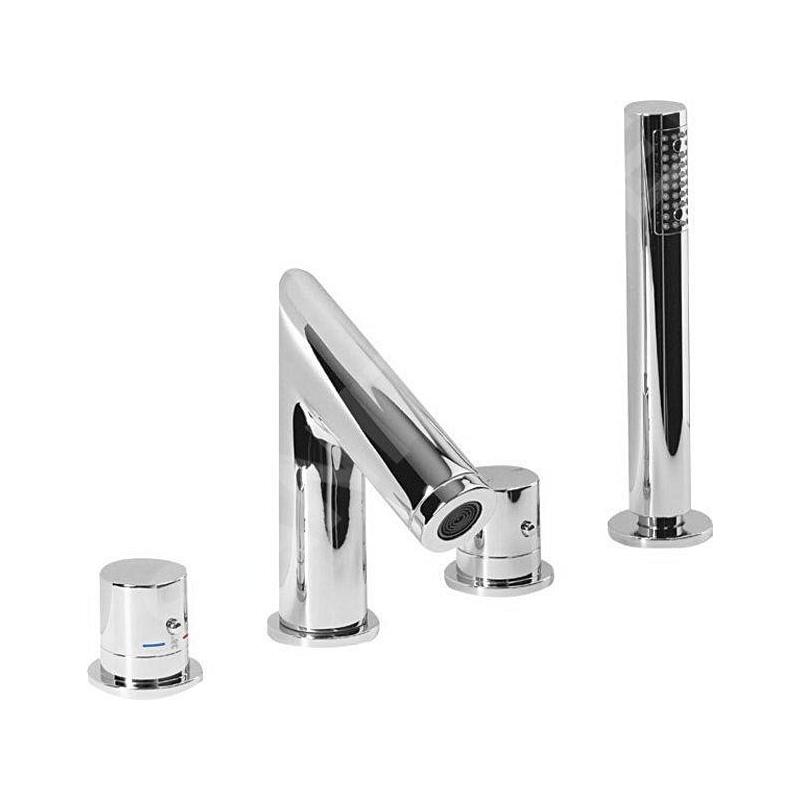Sapho Robinetterie - Mitigeur thermostatique pour montage sur bord de baignoire, installation 4 trous, chrome TH101