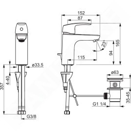 Hansa Pinto - Mitigeur de lavabo XL, chrome 45012283