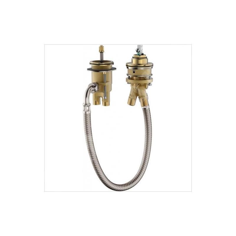 Hansgrohe Corps d’encastrement - Corps d’encastrement de mitigeur 2 trous à monter sur bord de baignoire 13159180