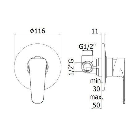 Paffoni Sly - Mitigeur de douche encastré avec corps d’encastrement, chrome SY010CR