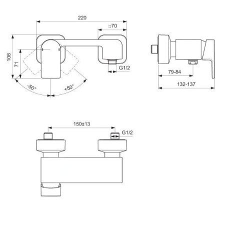 Ideal Standard Edge - Mitigeur de douche, chrome A7120AA