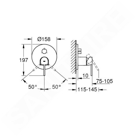 Grohe Plus - Mitigeur à encastrer pour 3 sorties, chrome 24093003