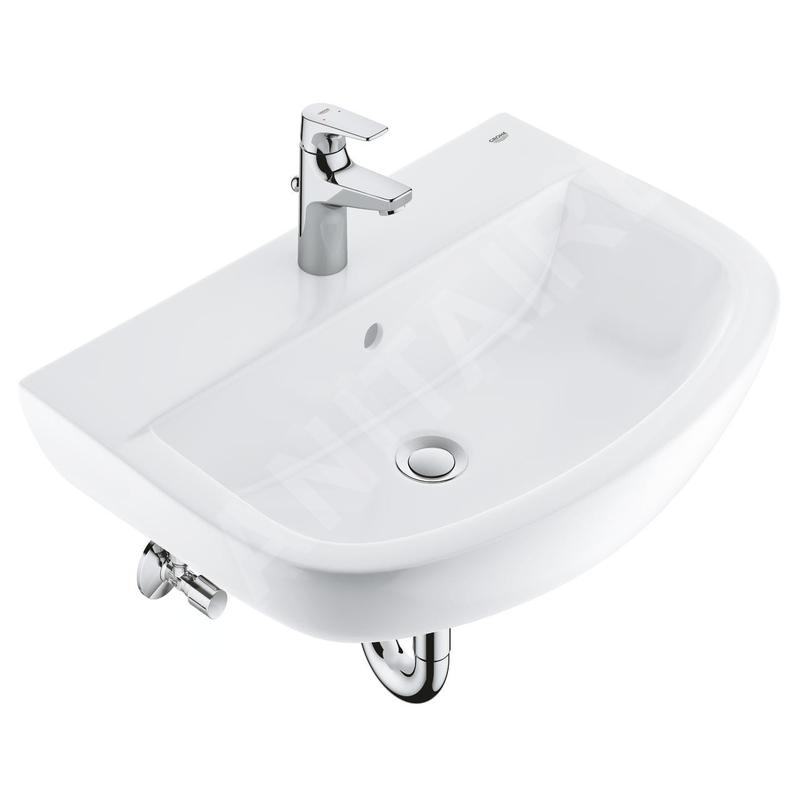 Grohe Bau Ceramic - Set de lavabo et mitigeur de lavabo avec bonde, blanc alpin/chrome 39472000 Grohe Bau Ceramic - Set de lavabo et mitigeur de lavabo avec bonde, blanc alpin/chrome 39472000