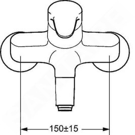Hansa Mix - Mitigeur de lavabo mural, chrome 01948183