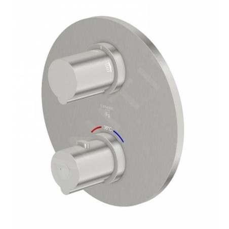 Steinberg 100 - Mitigeur thermostatique encastré pour 2 appareils, nickel brossé 100 4133 3 BN