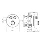 Ideal Standard CeraTherm Navigo - Mitigeur de douche thermostatique encastré pour 2 sorties, chrome A7296AA