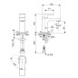 Ideal Standard Edge - Mitigeur de lavabo Slim Piccolo, Bluestart, chrome A7268AA