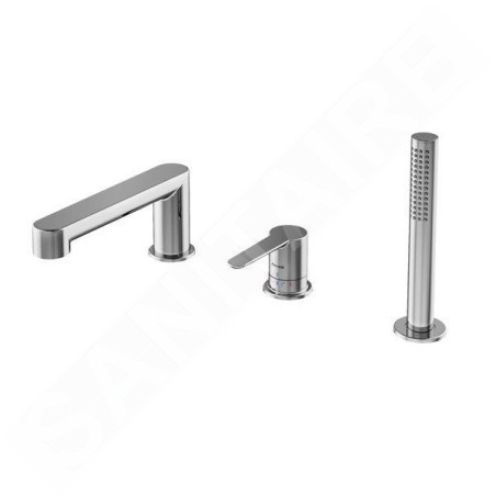 Ravak Puri - Mitigeur pour rebord de baignoire PU 026.00, 3 trous, chrome X070142