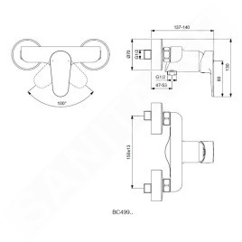 Ideal Standard Cerafine O - Mitigeur de douche, noir BC499XG