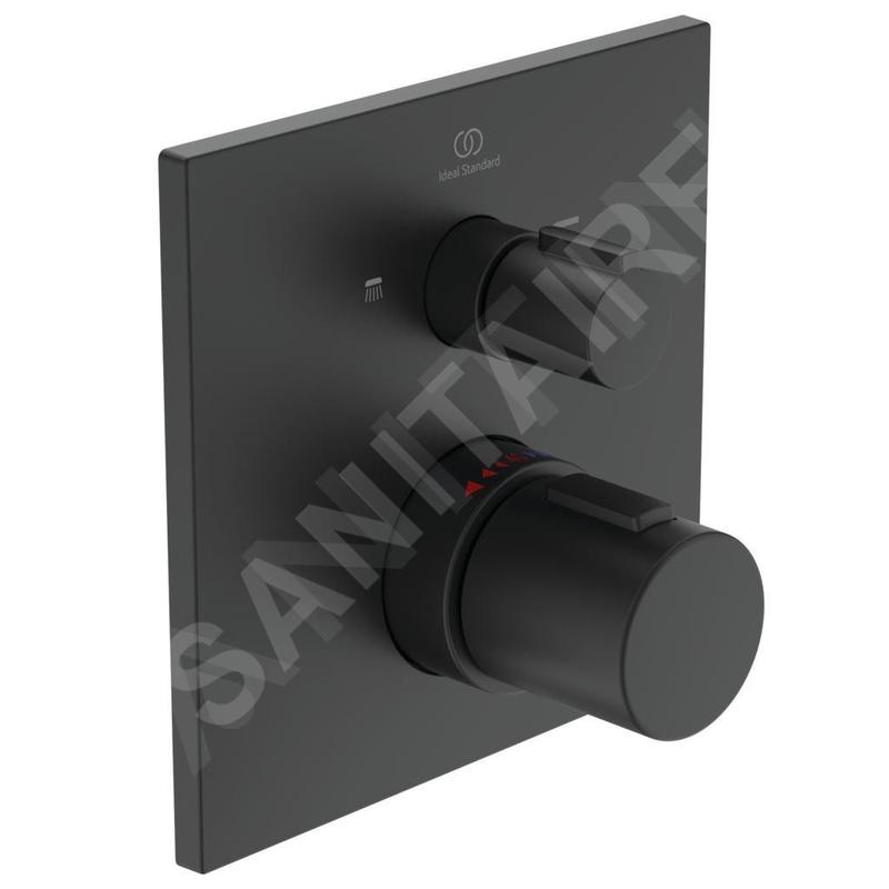 Ideal Standard CeraTherm - Mitigeur de bain thermostatique encastré, noir A7522XG