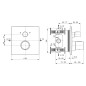 Ideal Standard CeraTherm - Mitigeur de bain thermostatique encastré, noir A7522XG