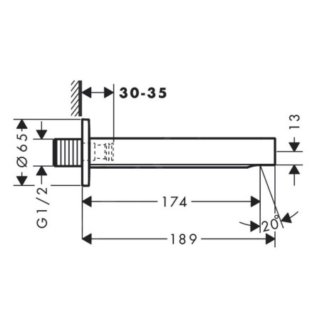 Hansgrohe Finoris - Bec déverseur, chrome 76410000