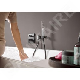 Hansgrohe Finoris - Mitigeur de baignoire encastré, 2 sorties, noir mat 76416670