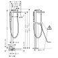 Hansgrohe Finoris - Mitigeur de baignoire au sol, avec accessoires, noir mat 76445670