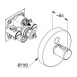 Kludi Push - Mitigeur de douche thermostatique encastré, pour 1 sortie, chrome 389020538