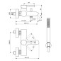 Ideal Standard CeraLine - Robinetterie de baignoire murale avec accessoires, chrome BC270AA