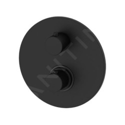 Paffoni Light - Mitigeur thermostatique de douche, encastré, avec corps d’encastrement, 3 sorties, noir mat LIQ019NO