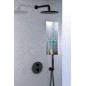 Paffoni Light - Mitigeur thermostatique de douche, encastré, avec corps d’encastrement, 3 sorties, noir mat LIQ019NO