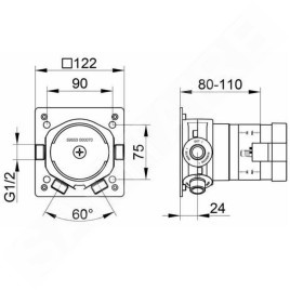 Keuco Accessoires - Corps d'encastrement avec thermostat DN15 59553000070