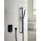 Paffoni Ringo - Robinetterie de douche encastrée avec corps d’encastrement, 2 sorties, noir mat RIN018NO/M