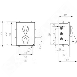 Novaservis Metalia 57 - Mitigeur thermostatique à encastrer pour 2 sorties avec corps d’encastrement, chrome BOX57052RT,0