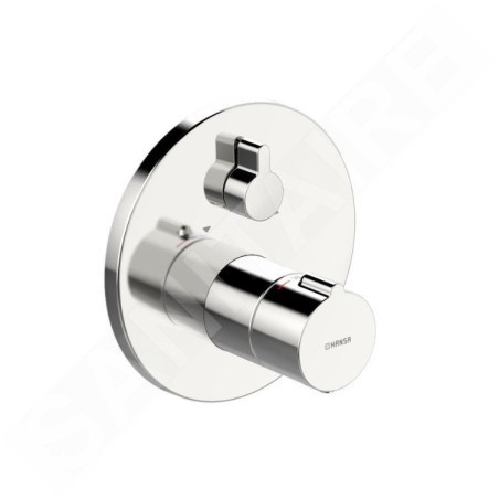Hansa Home - Mitigeur thermostatique de baignoire encastré, avec 2 vannes d'arrêt, chrome 88629045
