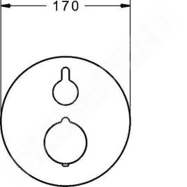 Hansa Home - Mitigeur thermostatique de baignoire encastré, avec 2 vannes d'arrêt, chrome 88629045