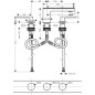 Axor MyEdition - Mitigeur de lavabo, avec garniture de vidage Push-Open, 3 trous chrome/verre mirroir 47050000