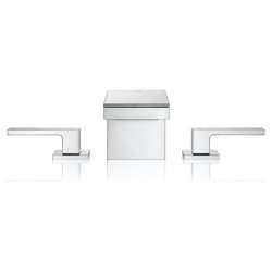 Axor MyEdition - Mitigeur de lavabo, avec garniture de vidage Push-Open, 3 trous chrome/verre mirroir 47050000