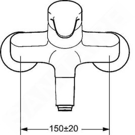 Hansa Mix - Mitigeur de lavabo mural, chrome 01948283