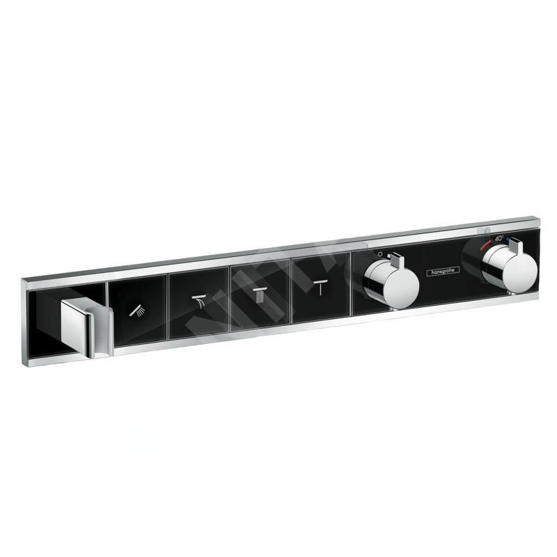 Hansgrohe RainSelect - Robinet encastré avec 4 fonctions, noir/chrome 15357600 Hansgrohe RainSelect - Robinet encastré avec 4 fonctions, noir/chrome 15357600