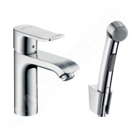Hansgrohe Metris New - Mitigeur pour lavabo avec douchette Bidette, avec vidage, chrome 31285000
